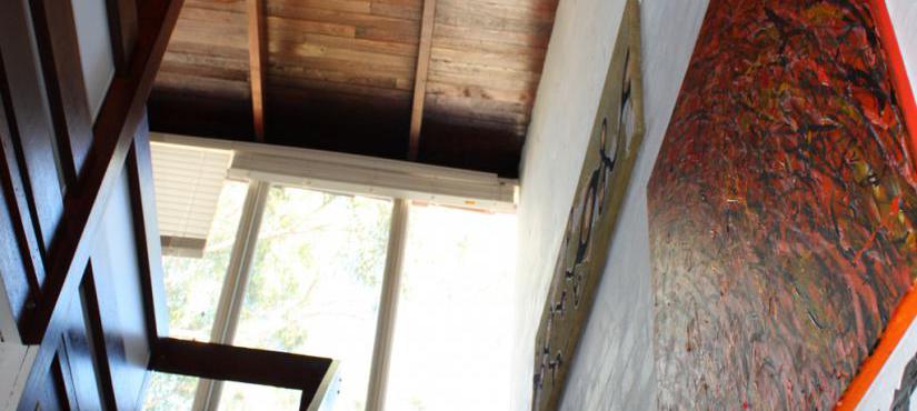 Old jarrah ceiling revarnished in Mosman Park