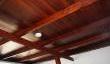 Old jarrah ceiling revarnished in Mosman Park