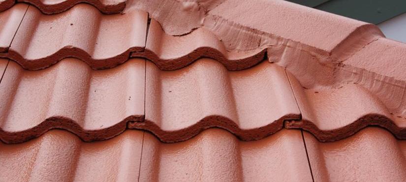 Spray painted roof
